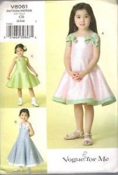 8061 EZ VOG GIRL RUFFLE STRAPPY DRESS LENGTHS PATTERN 5-6X